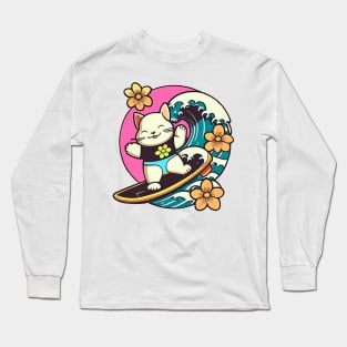 Kauai Kawaii Kitty Long Sleeve T-Shirt